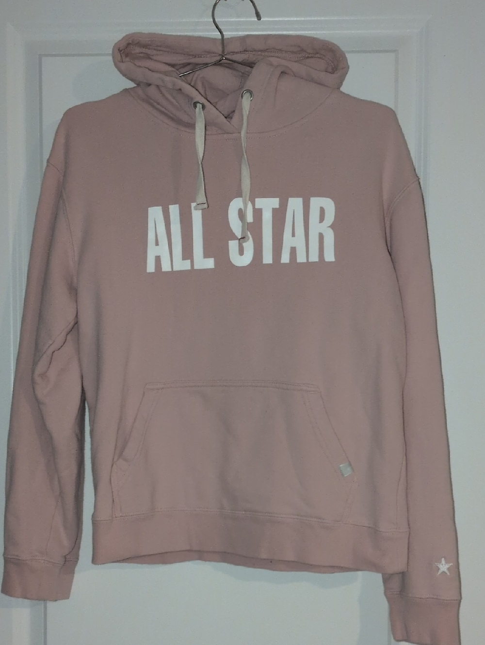 Converse All Star Hoodie in Pink. Size Medium - Fits Like A Small